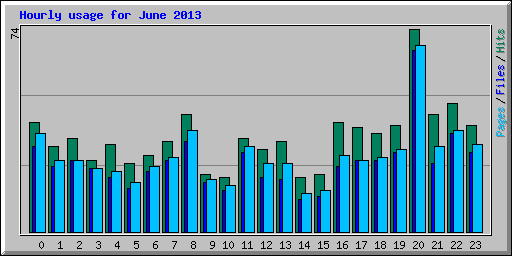 Hourly usage for June 2013