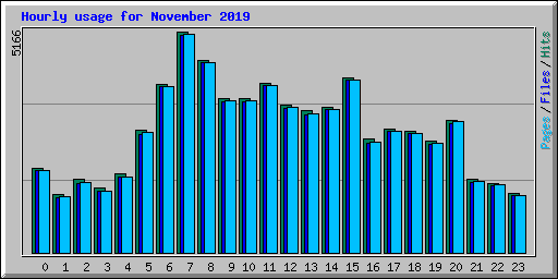 Hourly usage for November 2019