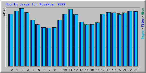 Hourly usage for November 2022