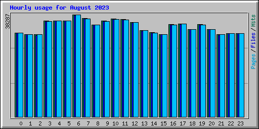 Hourly usage for August 2023