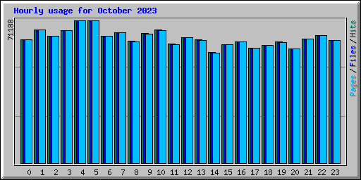 Hourly usage for October 2023