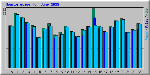 Hourly usage for June 2025